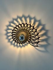 Nautilus Kabuğu Kutsal Geometri Duvar Lambası
