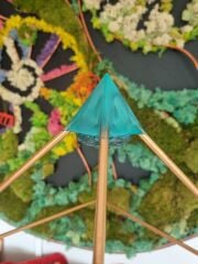 Toruslu Bakır Piramit - 20 CM