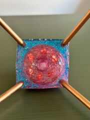 Toruslu Bakır Piramit - 20 CM