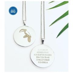 Gri Rengi Tukan Kuşlu Kolye