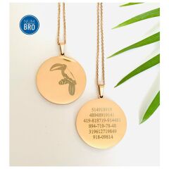 Rose Rengi Tukan Kuşlu Kolye