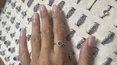 Yakut Gümüş Yüzük - Ayarlanabilir