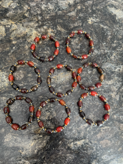 Akik-Hematit Bileklik(Tasarım)-Koruma Ve Topraklama