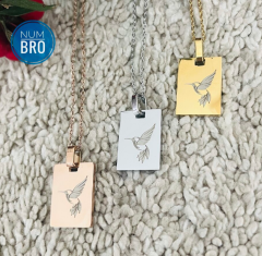 Sinek Kuşu Kolyesi (Dikdörtgen)