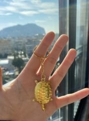 Gold Kaplumbağa Anahtarlık